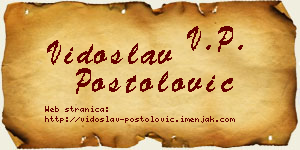 Vidoslav Postolović vizit kartica